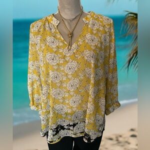 Cabi Marigold Gather Blouse Size Small